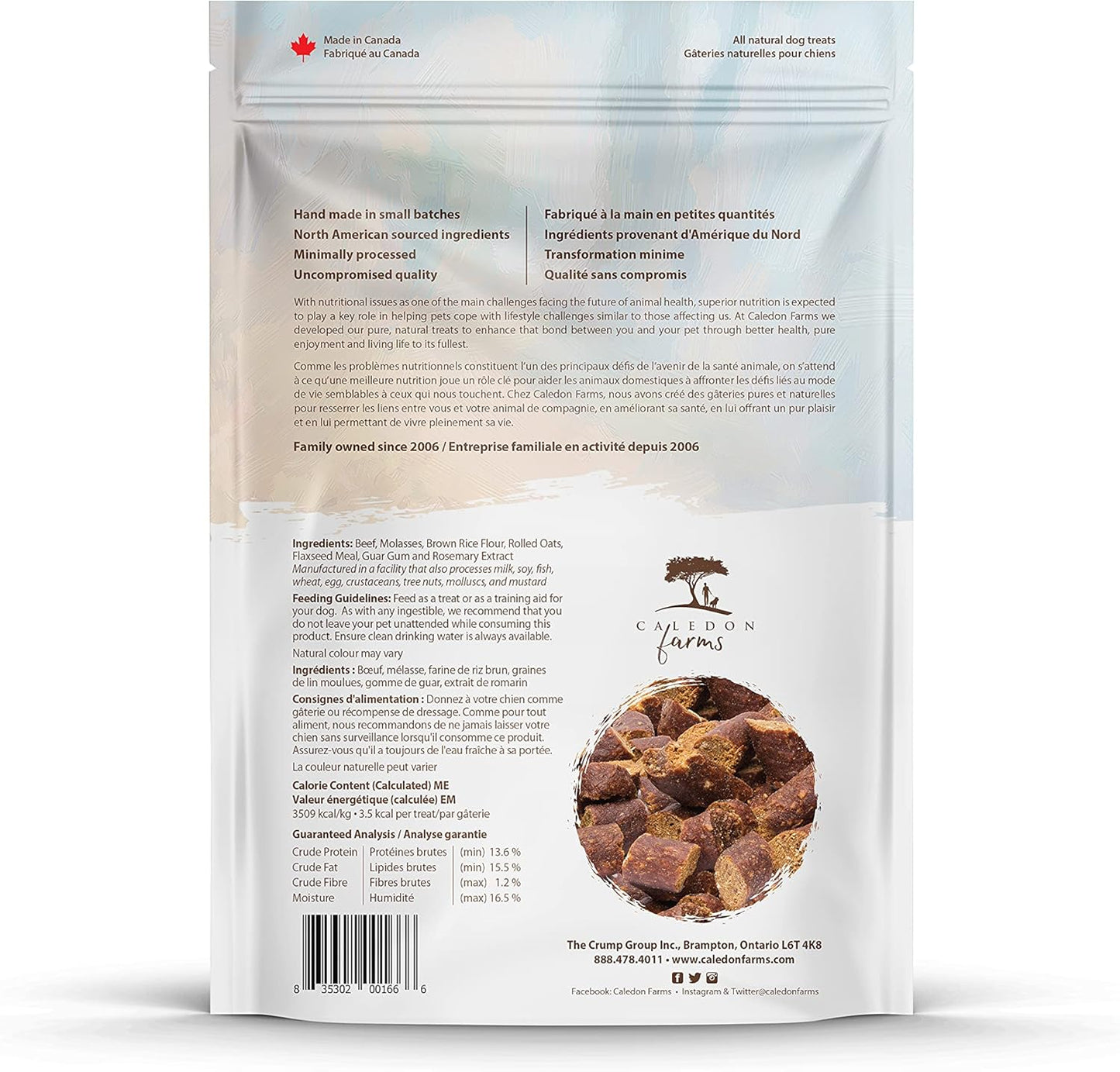 Caledon Farms Mini Trainers- Semi Moist Beef Treat Dog Treats:220G/7.8OZ