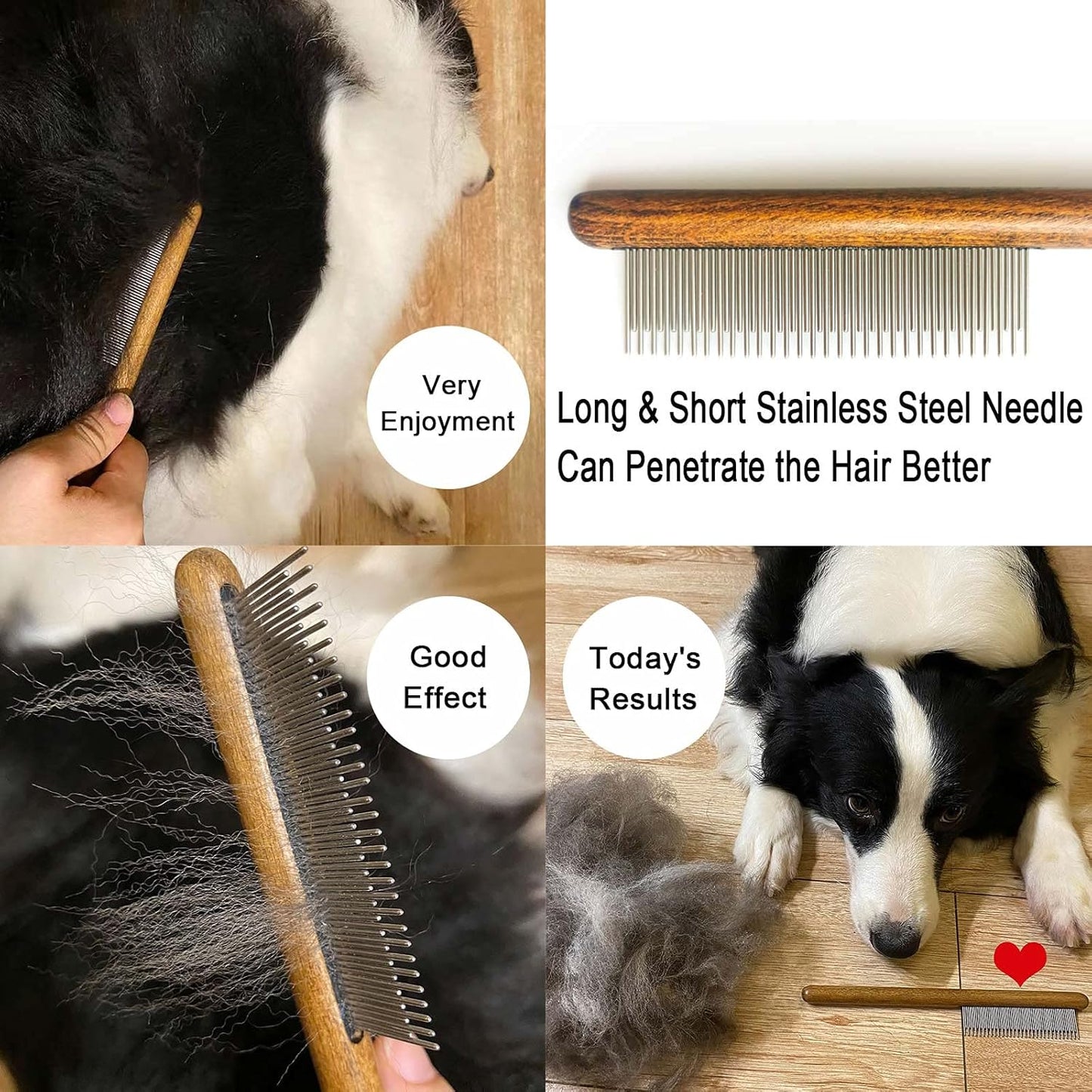 Cat comb,dog comb,Solid Wood Pet Comb Grooming Tool for Cats,Dogs and rabbitsâŠ