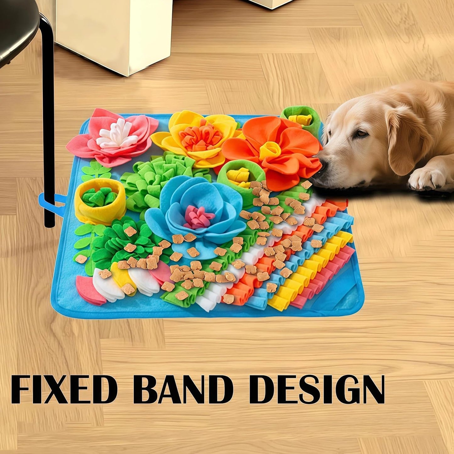 Small Snuffle Mat for Dogs - Dog Food Mat for Mental Stimulation, Stress Relief and Training - Snuffle Mats Non-Slip Encourages Natural Foraging for Small Medium Dog, Puppy, Cat, Rabbit 15.4in