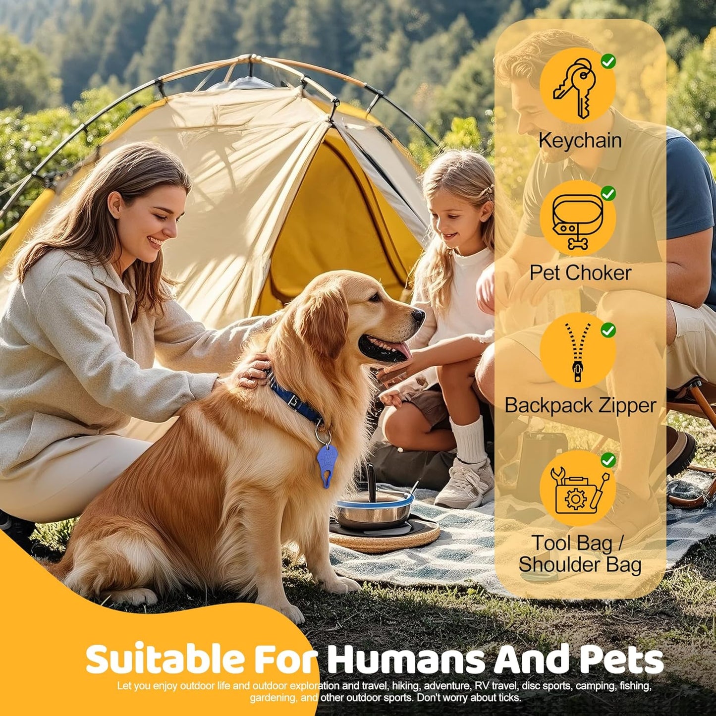 Tick Remover Tool 3 Pack, Suitable for Pets, Animals, and Humans, Portable Outdoor Living Essential Tick Remover Tools, Quick and Safe, and Reliable.