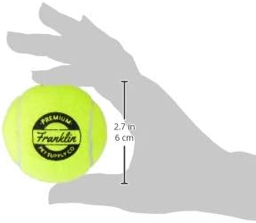 Franklin Pet Supply Squeaky - Ready Set Fetch Dog Toy Tennis Balls with Squeaker - Perfect Pet Toy for Small, Medium + Large Dogs - 12 Pack