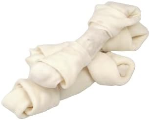 Top Dog Chews - Natural Beef Rawhide Bones (5 Pack), 8"-10" Long-Lasting Dog Bones for Aggressive Chewers, Digestible Dog Treats for Small, Medium & Large Breeds