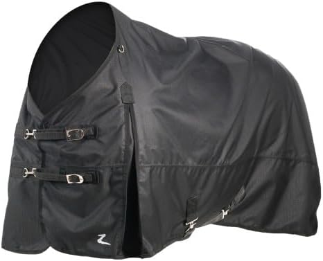 HORZE Nevada 1200D Lightweight Waterproof Horse Turnout Rain Sheet (No Fill) - Black - 78 in