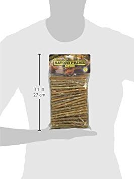 Savory Prime Rawhide 100% Beef Hide Natural Twist Sticks, 5 Inches