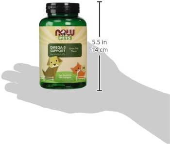 NOW Pet Health, Omega 3 Supplement, Formulated for Cats & Dogs, NASC Certified, 180 Softgels