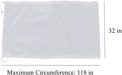 Adjustable Birdcage Seed Catcher Feather Catcher Bird Cage Cover Net Airy Soft Skirt Guard Birdcage Nylon Mesh Netting for Parrot Macaw Parakeet Round Square Cage (118 x 32 Inch, White)