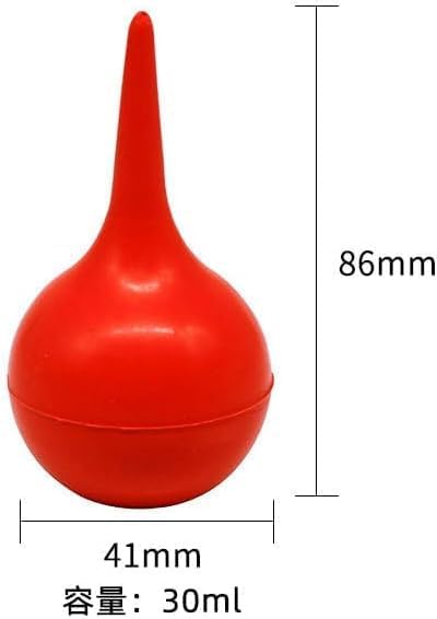 Red Manual Amniotic Fluid Suction Device Canine Feline Pet Puppy Dog for Nasal Home Clinic Choking Pumping DeliverySupp Bulb Siphon Bulb Air Squeeze Bulb Liquids Bulb, Nursing Supplies 30ml