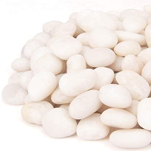 18 Pounds Decorative Pebbles, White Stones, White River Rock, Natural Aquarium Gravel, Garden Decor Rocks