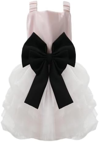 Dog Dress,Pet Wedding Dress Princess Formal Tutu Skirt with Bowknot,Puppy Birthday Party Outfit Apparel Girl for Large Dogs Cats (Pink, 4X-Large)