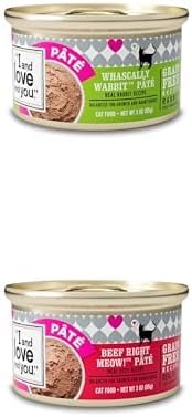 I AND LOVE AND YOU - Wet Cat Food Essentials - Whassical Wabbit + Beef Right Meow Pate - 3 Ounce 24 Cans