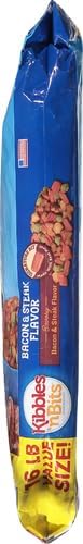 Kibbles 'n Bits Dry Dog Food, Savory Bacon & Steak Flavor for Adult Dogs 16 lb. Bag