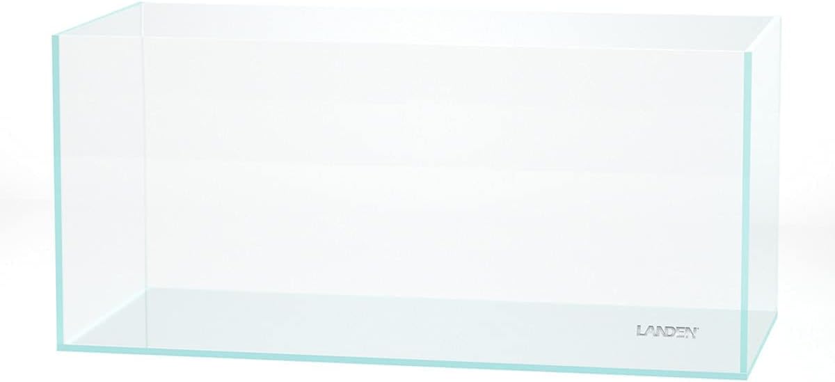 Landen 100P 50 Gallon Rimless Low Iron Aquarium Tank, W39.4×D17.7×H17.7 in(100x45x45cm) 10mm Thickness with Black Nano Foam Leveling mat Included