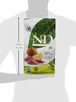 Farmina Natural And Delicious Boar And Apple Grain-Free Formula Dry Cat Food, 3.3 Pound Bag