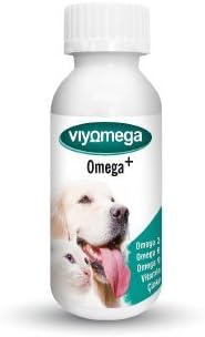 OptiBiomega Fish Oil for Dogs & Cats, Vitamins & Supplements Skin and Coat, Zinc, Omega 3 & Omega 6 Fatty Acids Support Immune Supplement, 3.38 fl oz