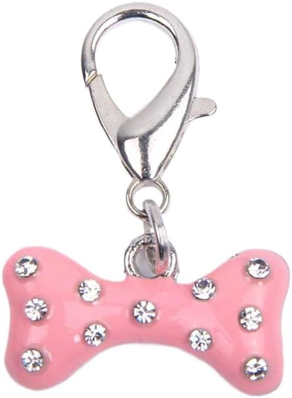 Bling Rhinestones Bone Charm Pendant Jewelry for Pet Dog Cat Puppy Necklace Collar Accessory