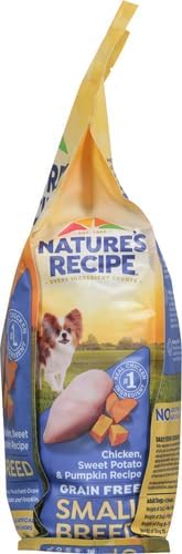 Nature's Recipe Grain Free Small Breed Dry Dog Food, Chicken, Sweet Potato & Pumpkin Recipe, 4 lb. Bag