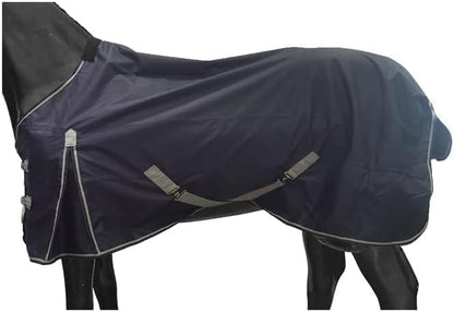 BARN & STABLE 600D 3000mm/3000mvp Super Waterproof & Breathable Horse Rain Sheet Turnout Blanket Sheet for Horse with Leg Straps -no Fill
