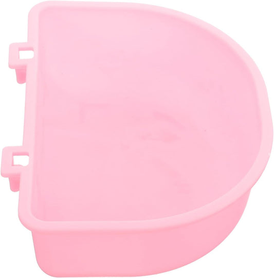 Hanging Plastic Pet Bowl for Cats and Small Dogs, Round Puppy Feeding Dish with Kennel Mount, Practical Lightweight Water and Food Holder for Travel and Home Use