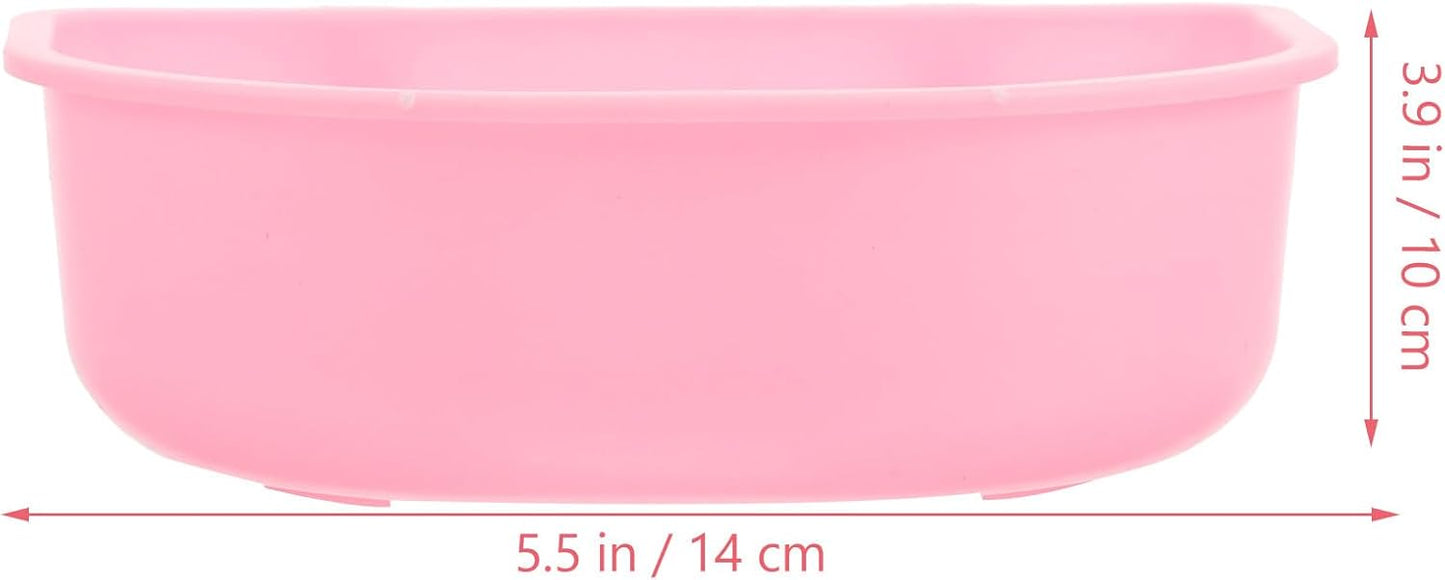 Hanging Plastic Pet Bowl for Cats and Small Dogs, Round Puppy Feeding Dish with Kennel Mount, Practical Lightweight Water and Food Holder for Travel and Home Use