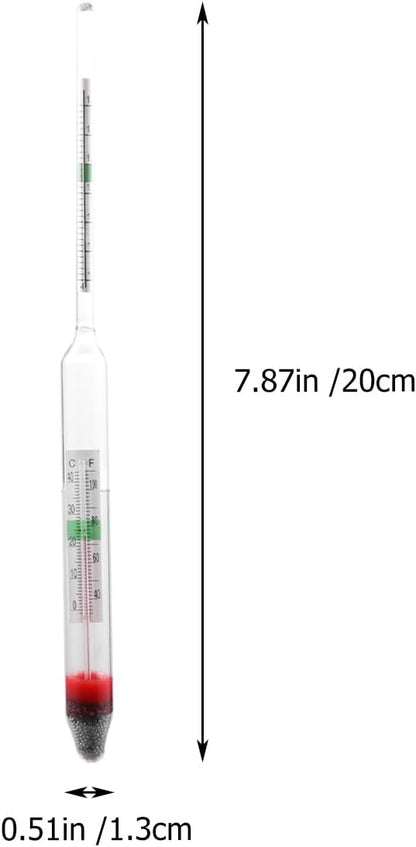 balacoo Glass Aquarium Hydrometer - 4 Pcs Fish Tank Hydrometer with Thermometer, Aquarium Glass Fish Tank Float Hydrometer(20 cm)