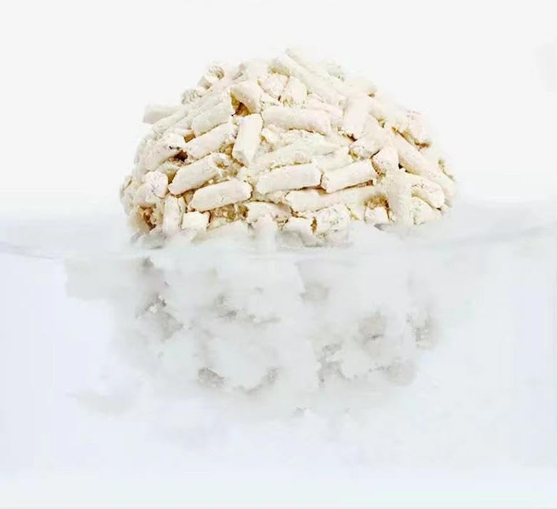 Tofu Cat Litter 11.2LB(5.6lb×2bag) Clumping, 100% Natrual Raw Materials, Clumping,Flushable,Ultra Absorbent and Fast Drying,Solubility in Water,Really Dust-Free,Less Scattering