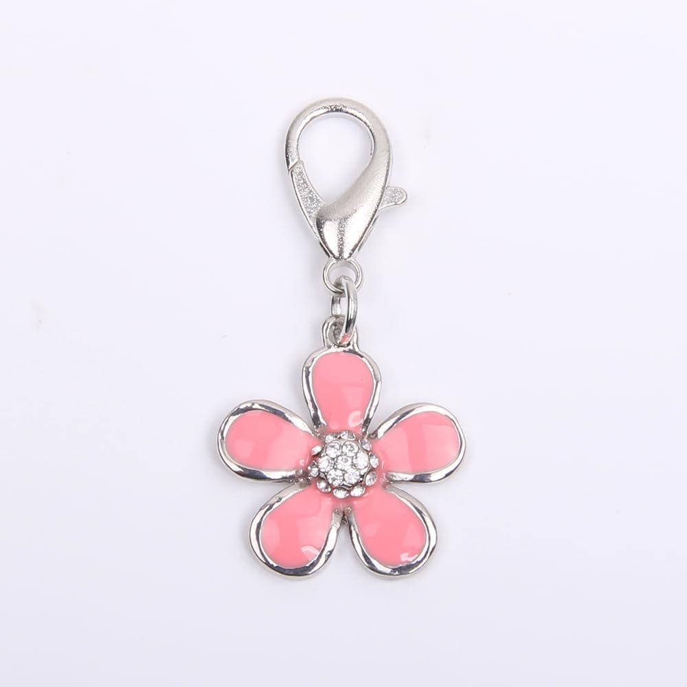 Bling Rhinestones Flower Charm Pendant Jewelry for Pet Dog Cat Puppy Necklace Collar Accessory