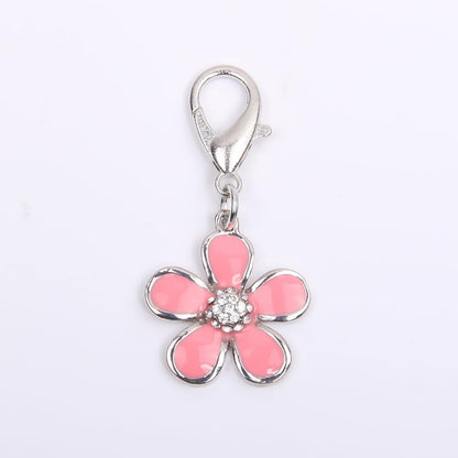 Bling Rhinestones Flower Charm Pendant Jewelry for Pet Dog Cat Puppy Necklace Collar Accessory