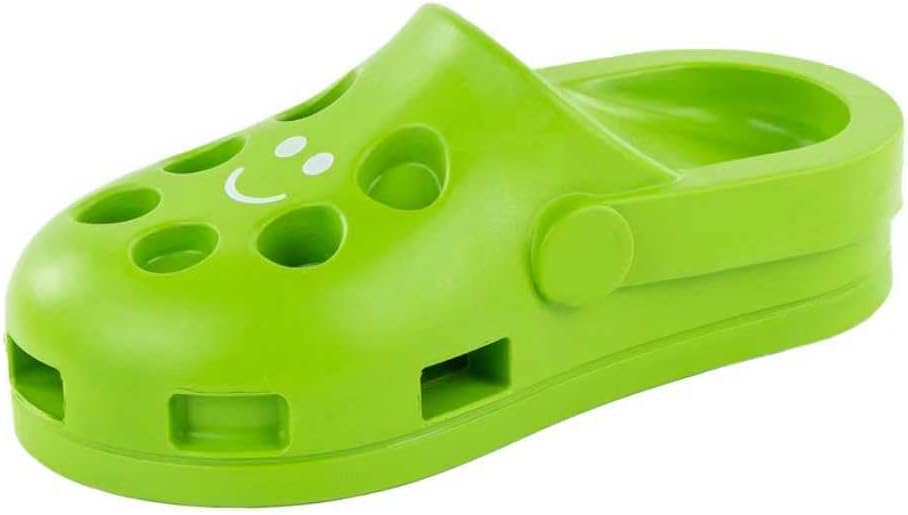 Clog Treat Toy for Dogs – Natural Rubber Chew Toy – Durable, Interactive Enrichment Feeder – Eco-Friendly, Non-Toxic & Dishwasher Safe – Green