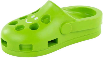 Clog Treat Toy for Dogs – Natural Rubber Chew Toy – Durable, Interactive Enrichment Feeder – Eco-Friendly, Non-Toxic & Dishwasher Safe – Green