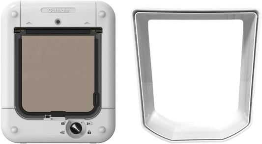 Cat Mate Microchip Activated Cat Flap Bundle, Includes Pet Door (360) & Elite Wall Liner (308) - Microchip Entry Control of up to 30 Cats or Small Dogs, Single/Multiple Glazing, UPVC, Walls & Wood