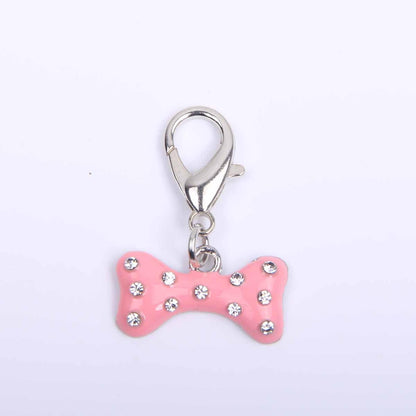 Bling Rhinestones Bone Charm Pendant Jewelry for Pet Dog Cat Puppy Necklace Collar Accessory