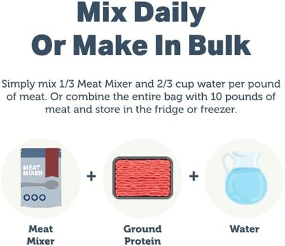 FOUR LEAF ROVER Meat Mixer - Premium Dog Food Base Mix for Homemade Dog Food - Easy to Prepare, Serve Cooked or Raw, with Grass-Finished Beef and Organic Greens - Grain Free 1.09 lbs