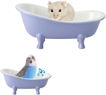 Summer Hamster Ceramic Bed Bathtub, Small Animal Ice Accessories Cage Hideout Toys，Bird Relax Habitat House, Sleep Pad Nest or Hamster, Food Bowl for Guinea Pigs/Squirrel/Chinchilla