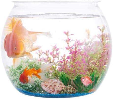 2Pcs Plastic Fish Bowls, 135oz Round Plastic Fish Tank 1 Gallon Aquarium Hydroponic Planter Floral Container for Candy, Carnival Games, Prizes, Party and Table Centerpiece Home Decor