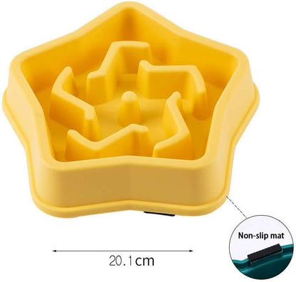 Hound Medium Slow Feeder Bowl, Puzzle Maze for Fast Eaters, Small to Medium Dogs, Helps Prevent Bloat & Aid Digestion, Holds 2 Cups Wet or Dry Food, Non-Slip, Made Without BPA