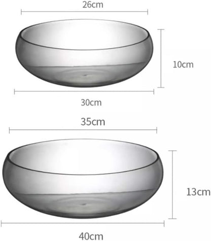 Fish Tank Large Glass Fish Tank Wide Diameter Bowl-Shaped Transparent Desktop Decoration Hydroponic Plant Container Planter