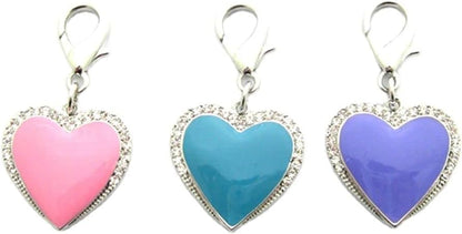 Dog Cat Rhinestones Love Charm Pendant Jewelry Pet Puppy Necklace Collar Accessory