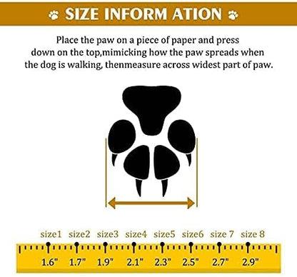 XSY&G Dog Boots,Waterproof Dog Shoes,Dog Booties with Reflective Rugged Anti-Slip Sole and Skid-Proof,Outdoor Dog Shoes for Medium to Large Dogs 4Pcs-Size6