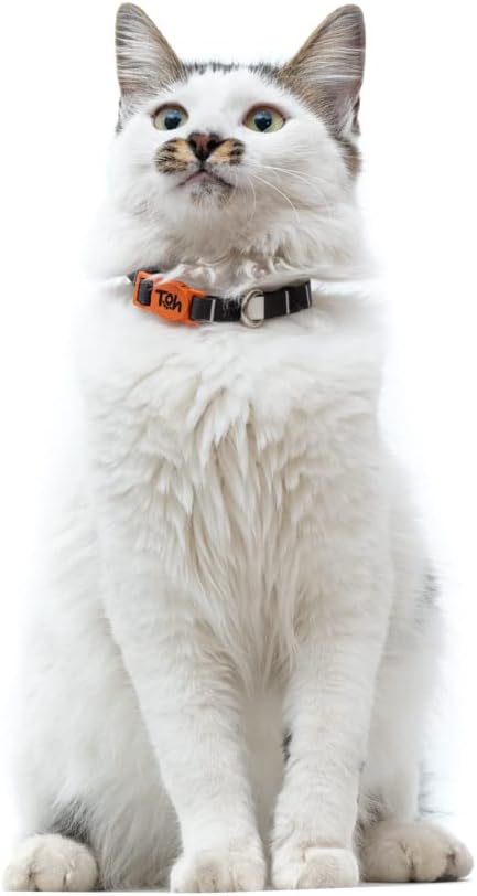 Breakaway Cat Collar – Stylish & Safe Adjustable Kitten Collar Breakaway – Cute Cat Collar for Kittens & Cats – Soft Pet Collar for Girls & Boys – Cat Accessories (Eclipse)