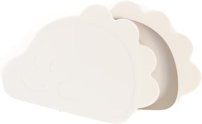 Platinum Silicone Dino Plate Set, Wellbeing Pet Bowl, Premium, Odorless, BPA-Free, Food-Grade, Non-Slip, Microwave & Dishwasher Safe, Sensitive Stomach, Eco-Friendly Travel Bowl (Cream)