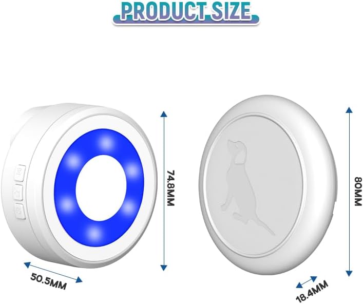 Wireless Dog Door Bell - Dog Bells to Go Outside for Potty Training, Dog Buttons for Communication, 58 Melodies & 4 Volume Pet Doorbell