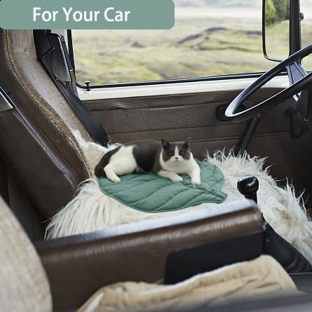 30 X 20 Inch Leaf Shaped Cotton Cat Bed Pad, Warming Cat Mat, Pet Warming Pad for Cats, Warmer Mat for Feral and Indoor Cats, 2025 Enlarged and Thickened Leaf Beds