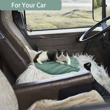 30 X 20 Inch Leaf Shaped Cotton Cat Bed Pad, Warming Cat Mat, Pet Warming Pad for Cats, Warmer Mat for Feral and Indoor Cats, 2025 Enlarged and Thickened Leaf Beds