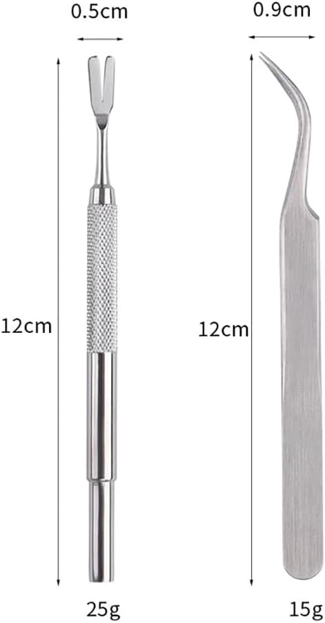 2 Pcs Dog Tick Remover Tweezer Dog Tick Puller Fine Point Curved Tweezer Cat Flea Removal Tool Pet Tick Removal Kit with Storage Box