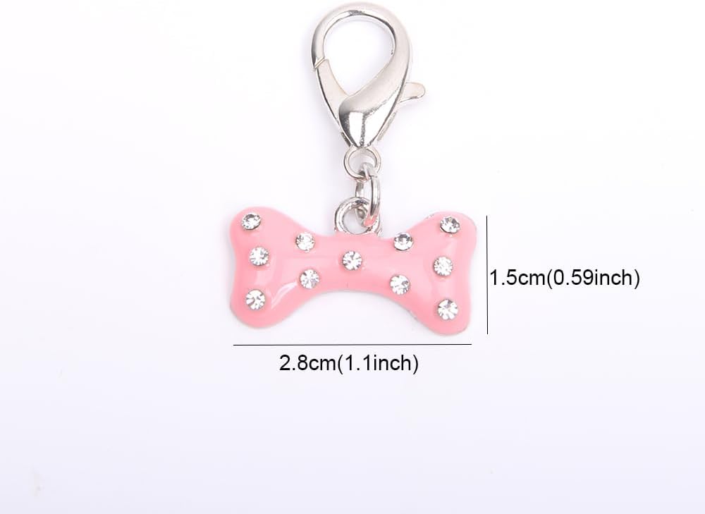 Bling Rhinestones Bone Charm Pendant Jewelry for Pet Dog Cat Puppy Necklace Collar Accessory