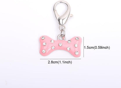 Bling Rhinestones Bone Charm Pendant Jewelry for Pet Dog Cat Puppy Necklace Collar Accessory
