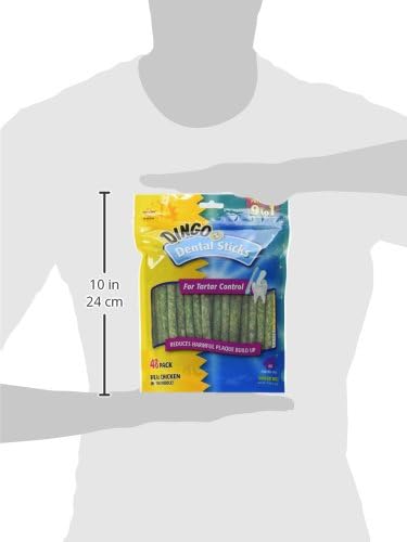 Dingo Dental Sticks 48 Count, Natural Chewing Action Helps Clean Teeth