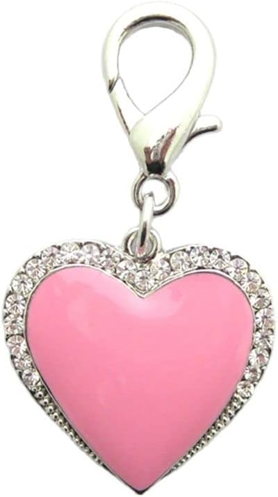 Dog Cat Rhinestones Love Charm Pendant Jewelry Pet Puppy Necklace Collar Accessory