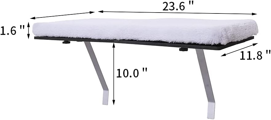 Cat Window Perch, Hammock Seat for Indoor Cats, Pet Cat Bed Shelf for Window Sill (Grey)