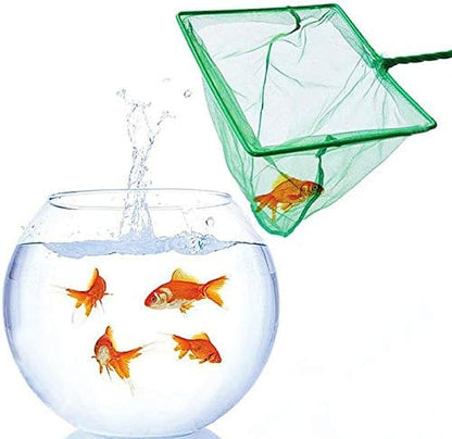 2 Pack Aquarium Fish Nets, DSSPORT 4 Inch Small Mesh Fish Catch Nets with Plastic Handle Green (Pine Green)